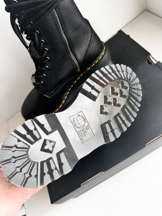 Doc Martens X Dolls Kill Black Leather Boots 9 - Picture 9 of 11